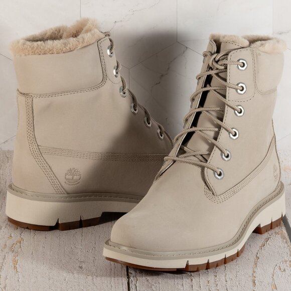 Timberland Lucia Way 6" Warm Lined Boot Waterproof Pure Cashmere 8 B (M) - Picture 7 of 12